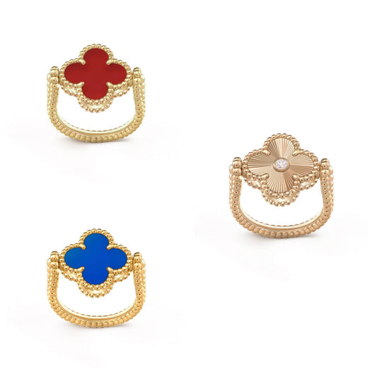 [Okajuri Jewelry] CLOVER RIVERSIBLE RING GOLD COLLECTION