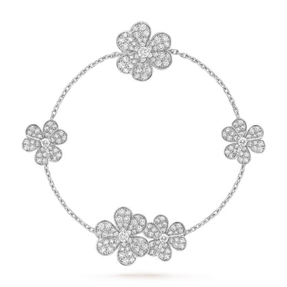 [Okajuri Jewelry]FRIVOLE SILVER 5 FLOWERS BRACELET