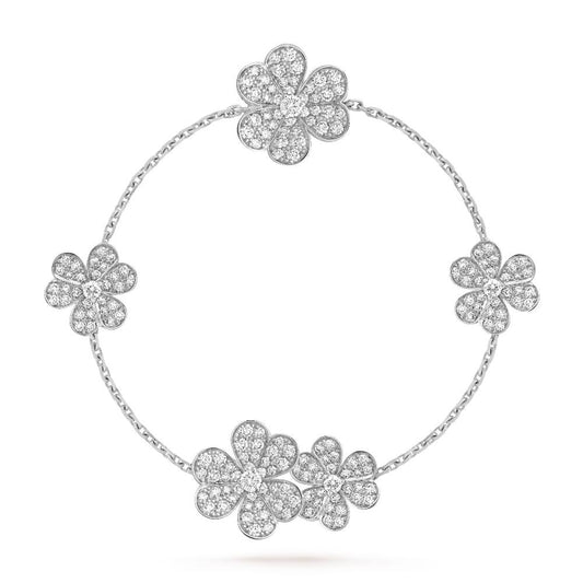 [Okajuri Jewelry]FRIVOLE SILVER 5 FLOWERS BRACELET