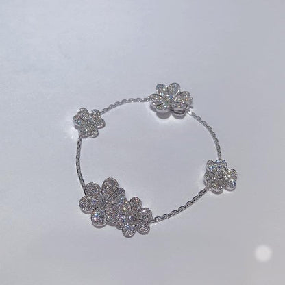 [Okajuri Jewelry]FRIVOLE SILVER 5 FLOWERS BRACELET