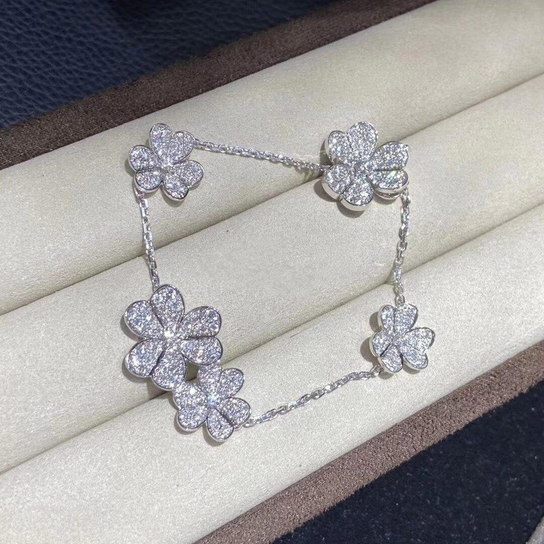[Okajuri Jewelry]FRIVOLE SILVER 5 FLOWERS BRACELET