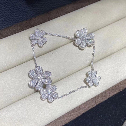 [Okajuri Jewelry]FRIVOLE SILVER 5 FLOWERS BRACELET