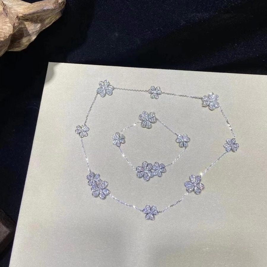 [Okajuri Jewelry]FRIVOLE SILVER 5 FLOWERS BRACELET