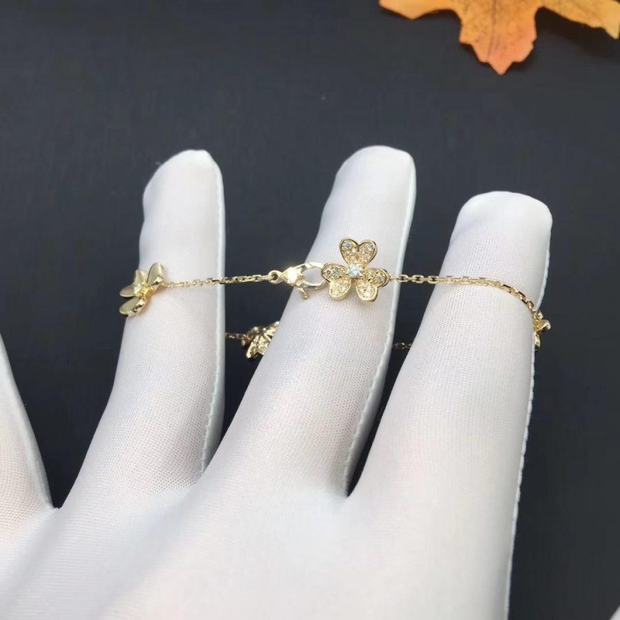 [Okajuri Jewelry]FRIVOLE GOLD 5 FLOWERS BRACELET