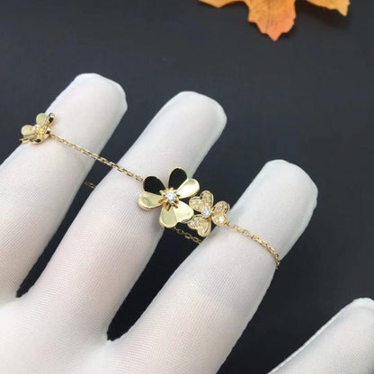 [Okajuri Jewelry]FRIVOLE GOLD 5 FLOWERS BRACELET