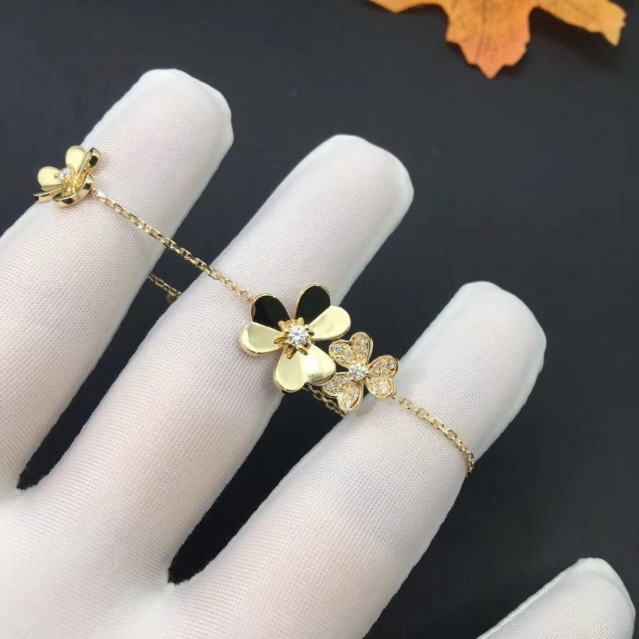[Okajuri Jewelry]FRIVOLE GOLD 5 FLOWERS BRACELET