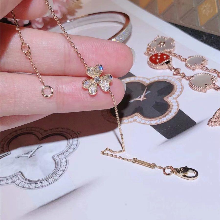 [Okajuri Jewelry]FRIVOLE GOLD FLOWER DIAMOND BRACELET