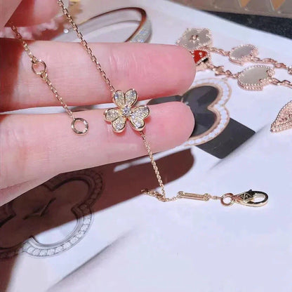 [Okajuri Jewelry]FRIVOLE GOLD FLOWER DIAMOND BRACELET