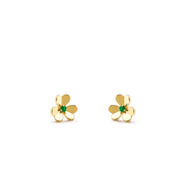 [Okajuri Jewelry]FRIVOLE  FLOWER MALACHITE EARRINGS