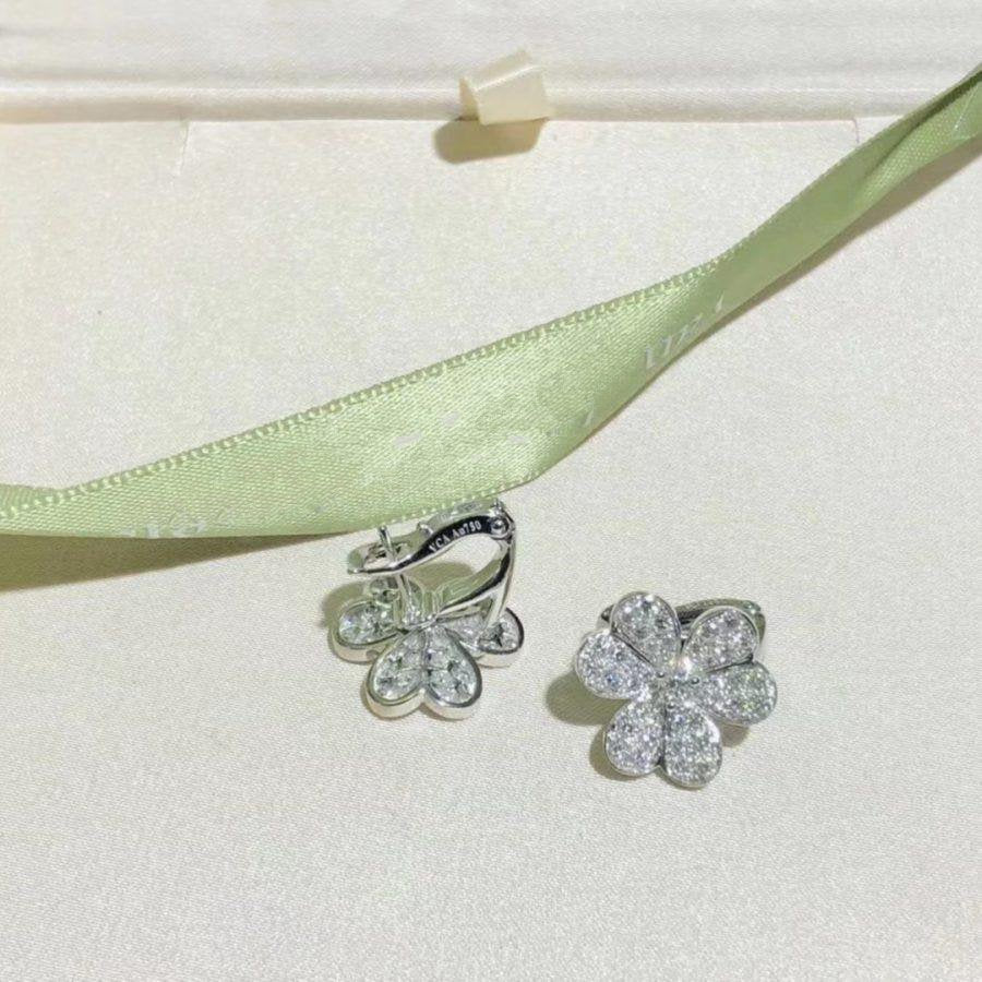 [Okajuri Jewelry]FRIVOLE SILVER FLOWER DIAMOND EARRINGS