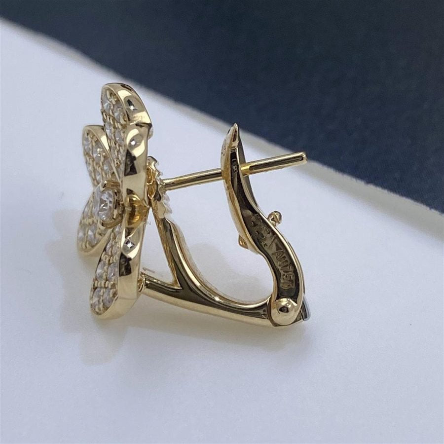 [Okajuri Jewelry]FRIVOLE GOLD FLOWER DIAMOND EARRINGS