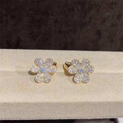 [Okajuri Jewelry]FRIVOLE GOLD FLOWER DIAMOND EARRINGS