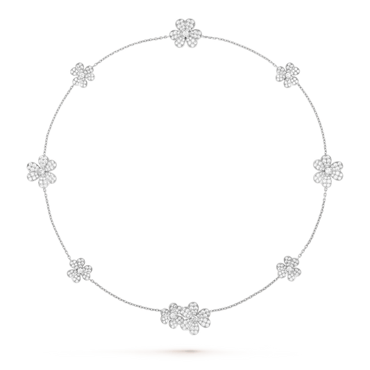 [Okajuri Jewelry]FRIVOLE SILVER 9 FLOWERS NECKLACE