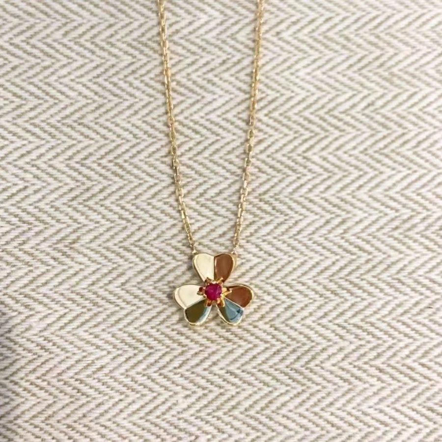 [Okajuri Jewelry]FRIVOLE GOLD FLOWER NECKLACE