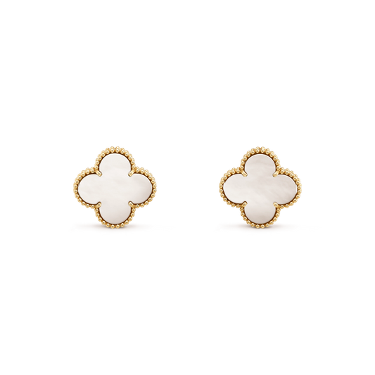 [Okajuri Jewelry]CLOVER MINI GOLD EARRINGS