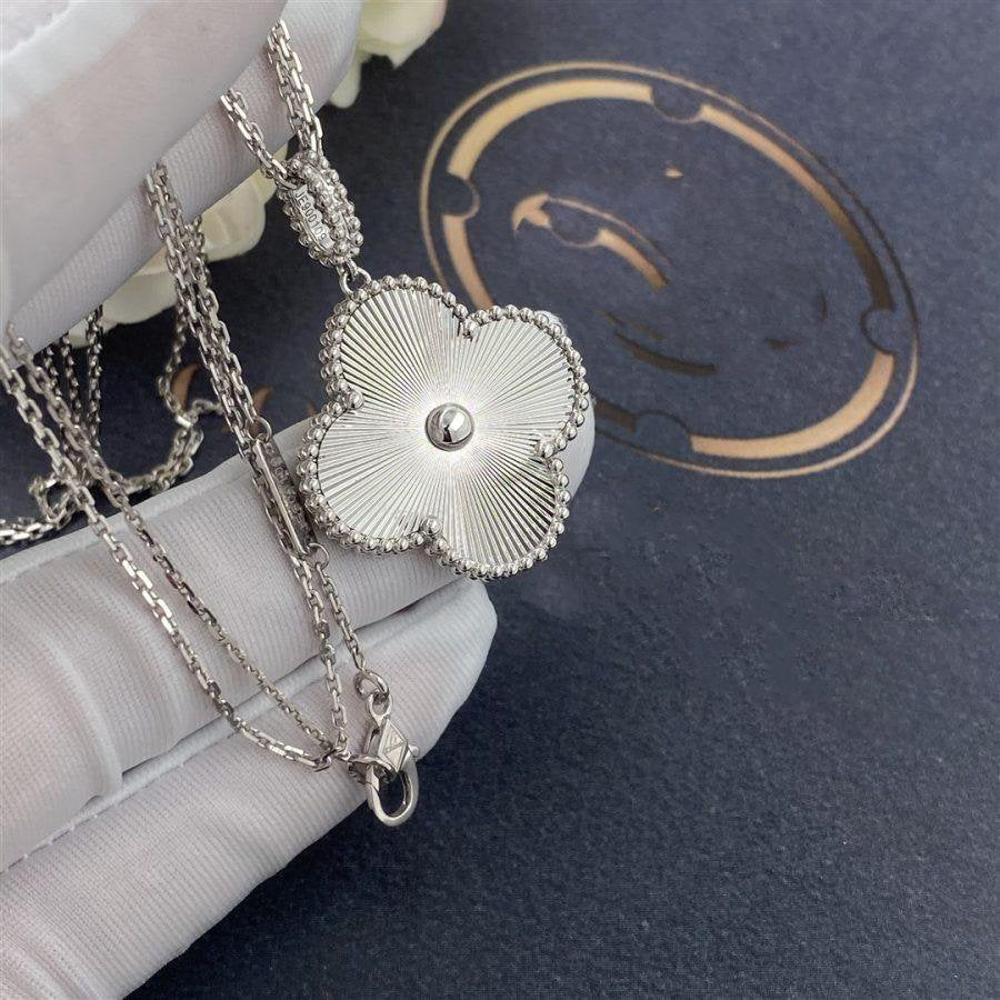 [Okajuri Jewelry]CLOVER 25MM SILVER BIG CLOVER NECKLACE