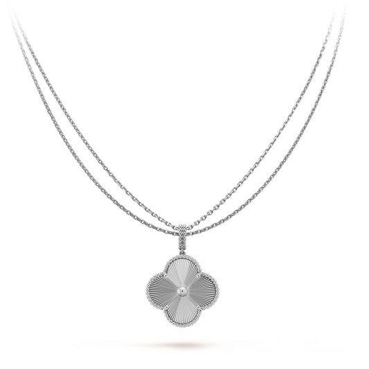 [Okajuri Jewelry]CLOVER 25MM SILVER BIG CLOVER NECKLACE
