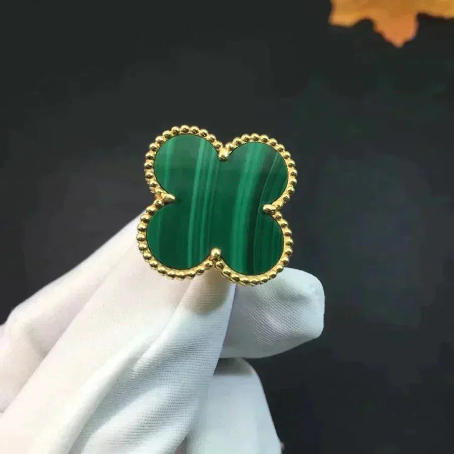 [Okajuri Jewelry]CLOVER MALACHITE RING