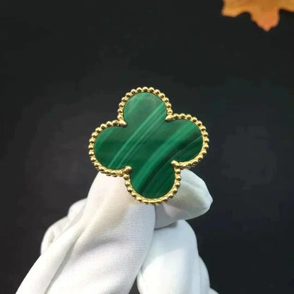 [Okajuri Jewelry]CLOVER MALACHITE RING