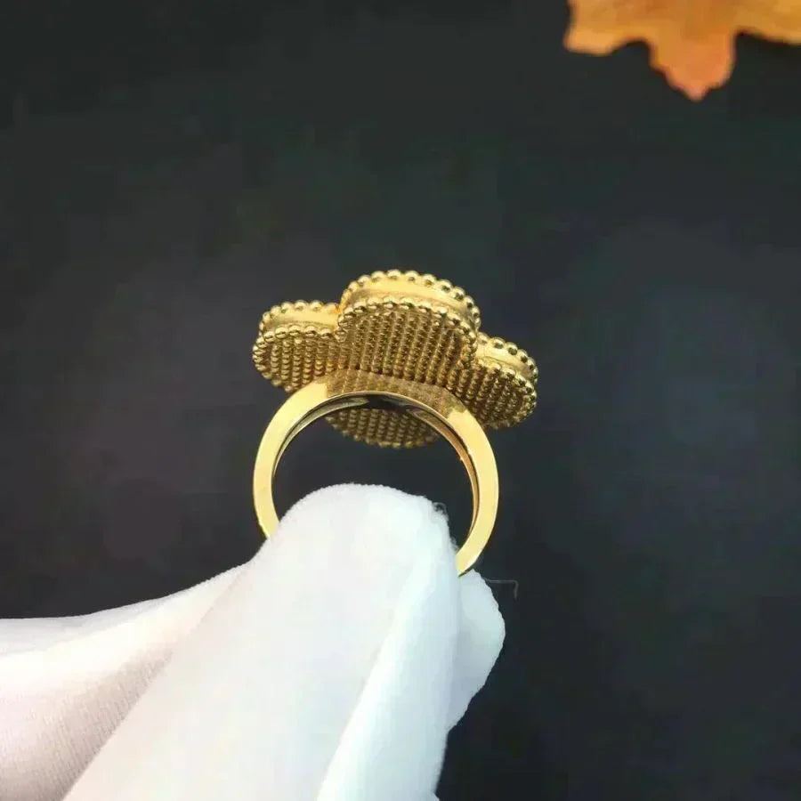 [Okajuri Jewelry]CLOVER MALACHITE RING