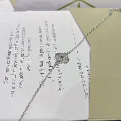 [Okajuri Jewelry]CLOVER  SINGLE FLOWER BRACELET SILVER