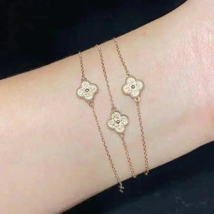 [Okajuri Jewelry]CLOVER SINGLE FLOWER BRACELET