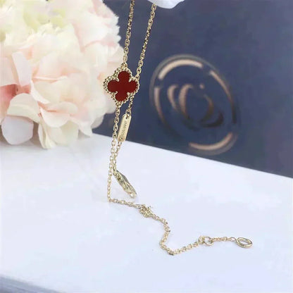 [Okajuri Jewelry]CLOVER  CARNELIAN SINGLE FLOWER BRACELET
