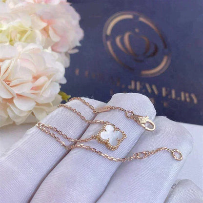 [Oakjuri™ Jewelry] ] Clover White Mother-of-Pearl & JUSTE Bracelet Stack Set