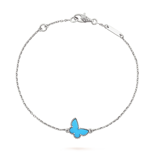 [Okajuri Jewelry]BUTTERFLY TURQUOISE BUTTERFLY BRACELET SILVER