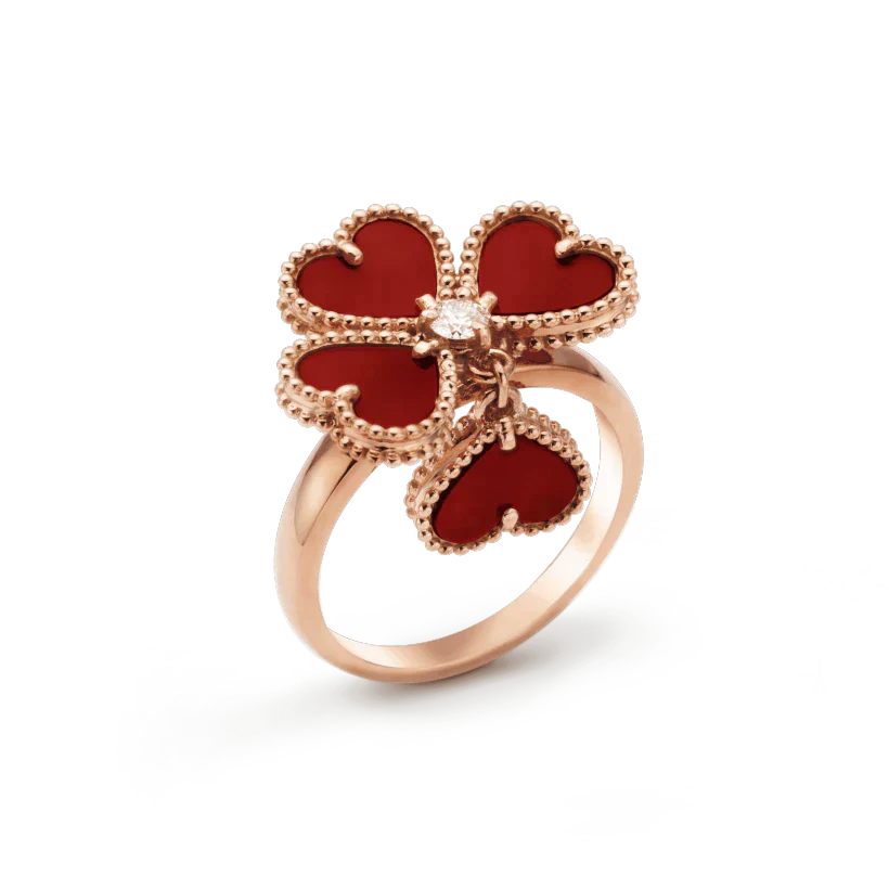 [Okajuri Jewelry]SWEET CLOVER CARNELIAN RING