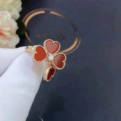 [Okajuri Jewelry]SWEET CLOVER CARNELIAN RING