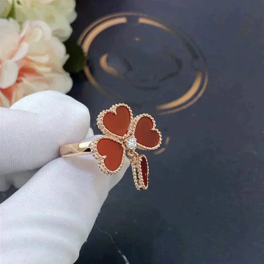 [Okajuri Jewelry]SWEET CLOVER CARNELIAN RING