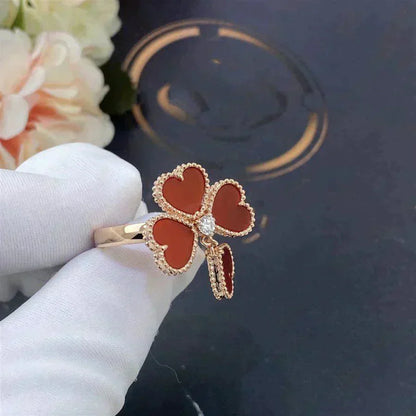 [Okajuri Jewelry]SWEET CLOVER CARNELIAN RING