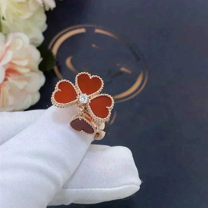 [Okajuri Jewelry]SWEET CLOVER CARNELIAN RING