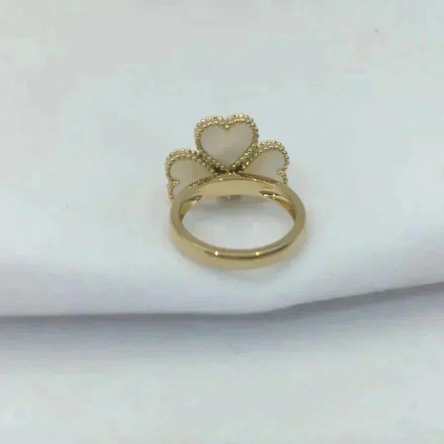 [Okajuri Jewelry]SWEET CLOVER WHITE MOP RING