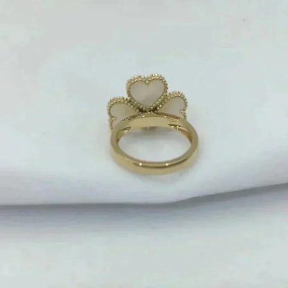 [Okajuri Jewelry]SWEET CLOVER WHITE MOP RING
