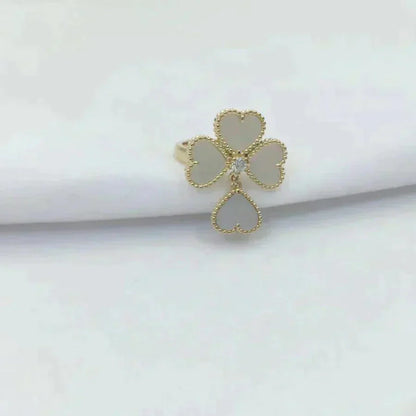 [Okajuri Jewelry]SWEET CLOVER WHITE MOP RING