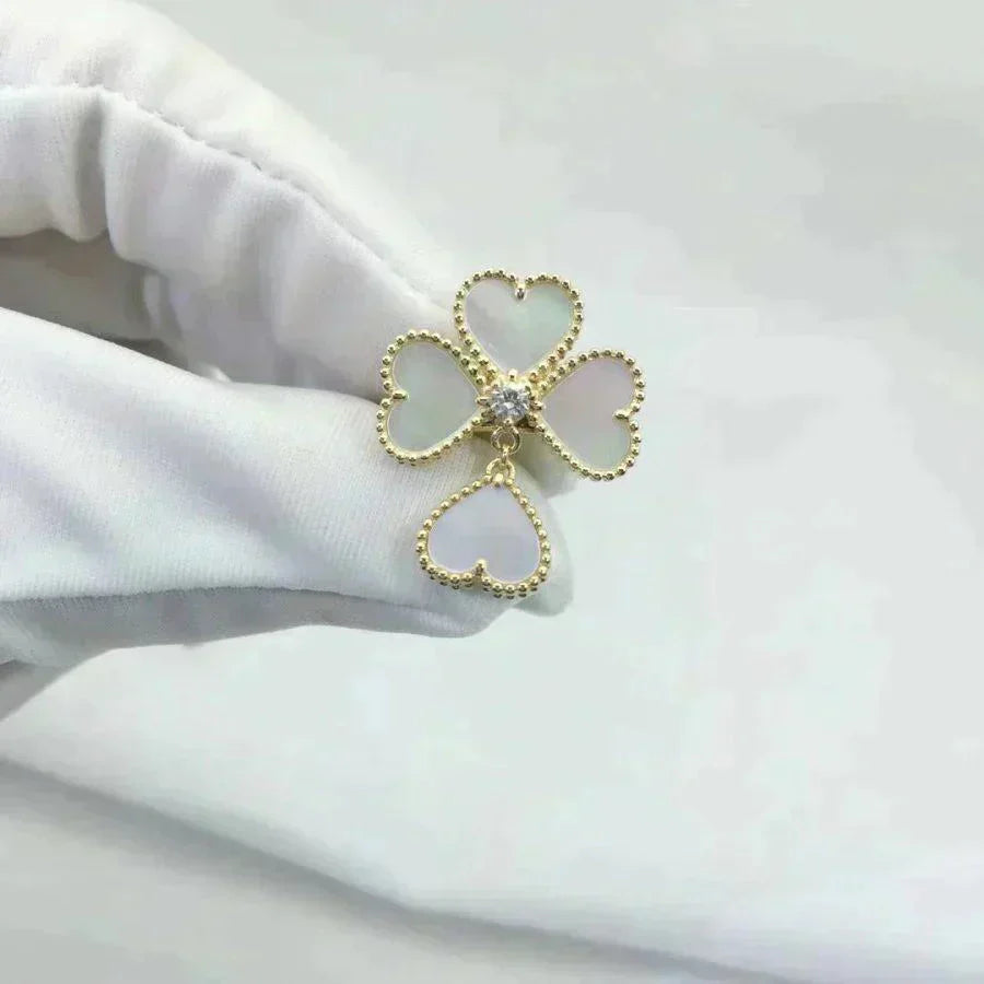 [Okajuri Jewelry]SWEET CLOVER WHITE MOP RING