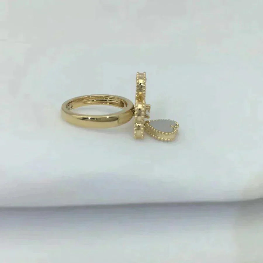 [Okajuri Jewelry]SWEET CLOVER WHITE MOP RING
