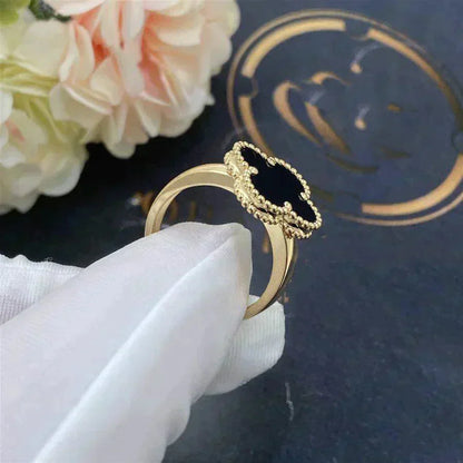 [Okajuri Jewelry]CLOVER ONYX RING