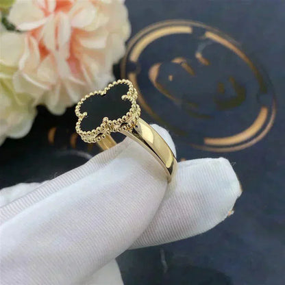 [Okajuri Jewelry]CLOVER ONYX RING