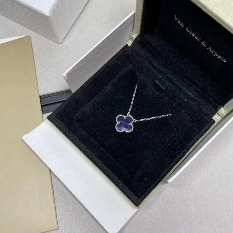 [Okajuri Jewelry] CLOVER 15MM PIETERSITE NECKLACE SILVER
