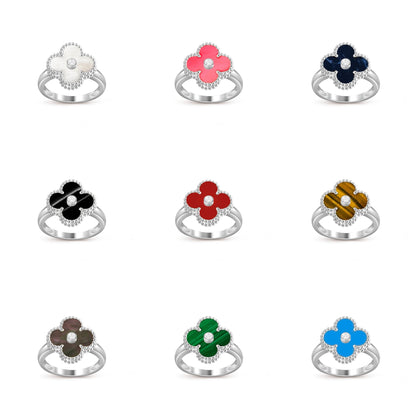 [Okajuri Jewelry] CLOVER SILVER DIOMND RING COLLECTION