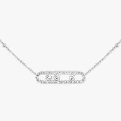 [Okajuri Jewelry] Move Pave_ Rose Gold Diamond Necklace