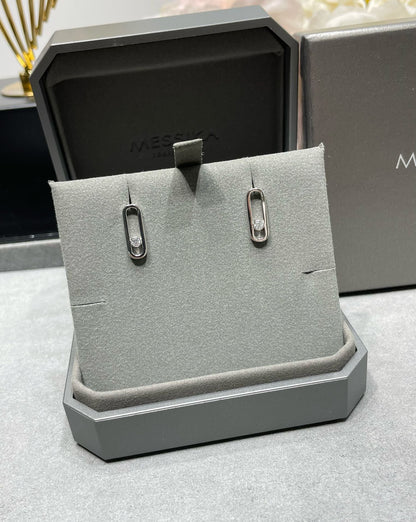 [Okajuri Jewelry]MOVE UNO SMALL 1 DIAMOND EARRINGS