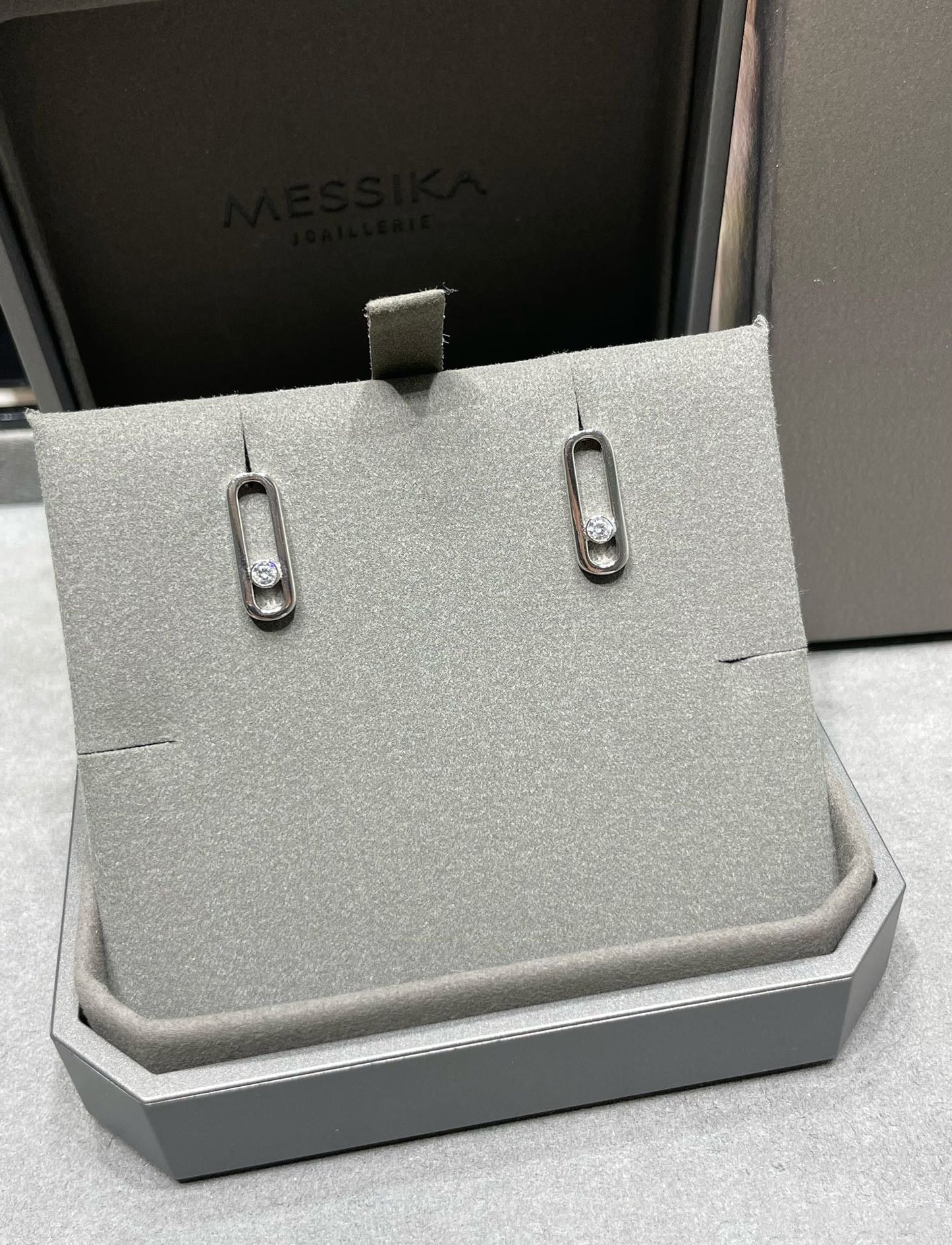 [Okajuri Jewelry]MOVE UNO SMALL 1 DIAMOND EARRINGS