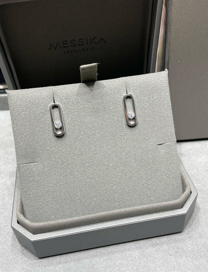[Okajuri Jewelry]MOVE UNO SMALL 1 DIAMOND EARRINGS