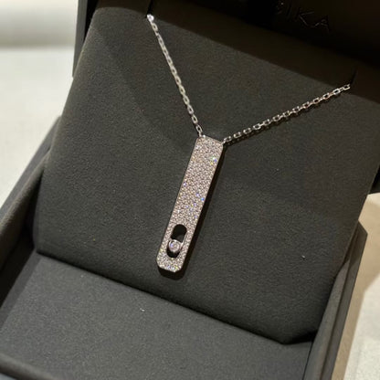 [Okajuri Jewelry]MY FIRST DIAMOND PAVED NECKLACE