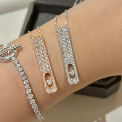 [Okajuri Jewelry]MY FIRST DIAMOND PAVED NECKLACE