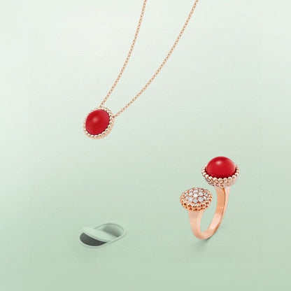 [Okajuri Jewelry]PERLEE COULEURS DIAMOND ROSE GOLD BETWEEN THE FINGER RING